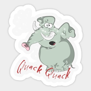 Strange elephant Sticker